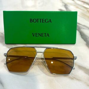 Bottega Veneta BV1012s silver with lens light brown